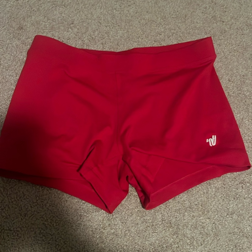 red varsity cheer shorts